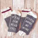 If You can read this Bring Me a Glass of Wine Unisex Socks