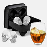 3D Silicone Skull Ice Cube Tray - 4 Ice pieces Giveaway