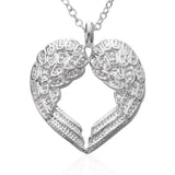 Angel Wings Heart Necklace Free Plus Shipping