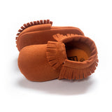 PU Suede Leather Newborn Baby Boy Girl Baby Moccasins Soft Moccs Shoes Bebe Fringe Soft Soled Non-slip Footwear Crib Shoes - Free + Shipping