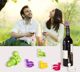 Wine Party Accessories 7 pcs/set Dedicated Cup Wine Glass Silicone Label Rubber Wine Classes Marker with Bottle Stopper Giveaway
