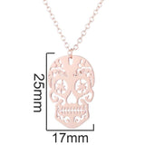 Sugar Skull Pendant Unisex Necklace - Free + Shipping