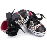 Baby Girl Shoes Leopard Sequin Soft Sole Booties