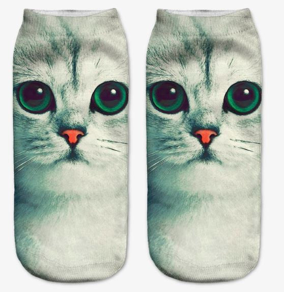 Adorable Cat Print Women Fashion Socks