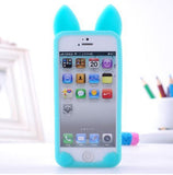 Cute Cat Ear Silicone Case for iphone 5S 5 5G Phone Shell Giveaway