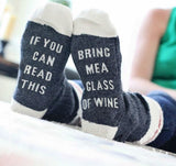 FREE If You can Read this Bring Me a Glass of Wine Unisex Socks - GIVEAWAY