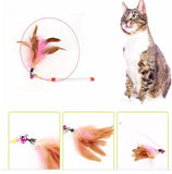 Feather Wand Cat Toy  - These Natural Feathers Are Guaranteed To Drive Your Cat Wild!