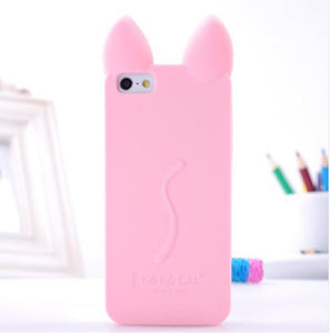 Cute Cat Ear Silicone Case for iphone 5S 5 5G Phone Shell Giveaway