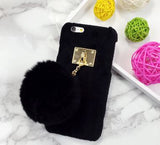 Luxury iPhone Cover Crystal and Fur Ball Tassel For iphone 6 6S 6Plus 6S Plus