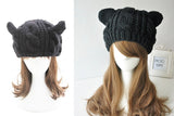 Cat Ear Hand-Knitted Beanie - Free + Shipping