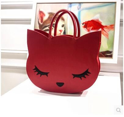 women's handbag  autumn and winter large bag casual cat cartoon cat bag handbag - Free + Shipping